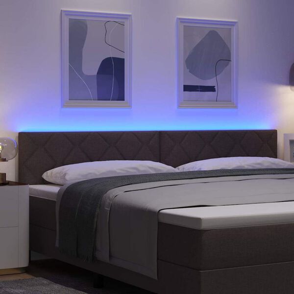 vidaXL Kopfteil Braun 200 cm Stoff