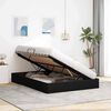 vidaXL Aufbewahrungsbett mit Matratze Schwarz 140 x 190 cm Stoff