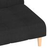 vidaXL Schlafsofa 2-Sitzer Schwarz Stoff