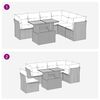 vidaXL 7-tlg. Garten-Sofagarnitur mit Kissen Grau Poly Rattan