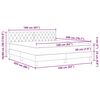 vidaXL LED Boxspringbett mit Matratze Hellgrau 160 x 200 cm Samt