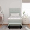 vidaXL Boxspringbett mit Matratze Hellgrau 80 x 200 cm Samt