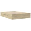 vidaXL Bettgestell ohne Matratze Sonoma-Eiche 140x200 cm Holzwerkstoff