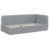 vidaXL Eckbettgestell Hellgrau 90 x 200 cm Stoff