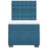 vidaXL Boxspringbett mit Matratze Blau 100x200 cm Samt