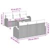 vidaXL Gartensofa-set Hellgrau 55 x 55 x 37 cm Poly-Rattan