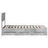 vidaXL Bettrahmen mit Kopfteil Beton Grau 100 x 200 cm Ingenieurs Holz
