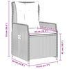 vidaXL 3-tlg. Garten-Essgruppe mit Kissen Braun Poly Rattan