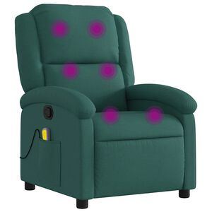 vidaXL Massagesessel Dunkelgr&uuml;n Stoff
