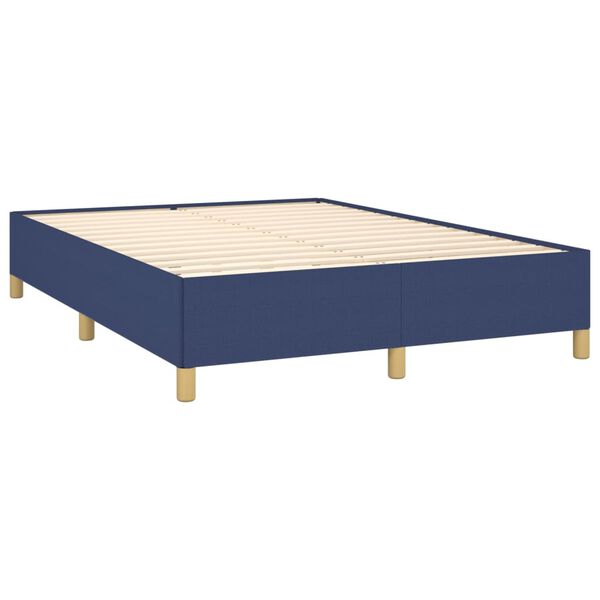 vidaXL Bettgestell ohne Matratze Blau 140x200 cm Stoff