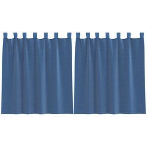 vidaXL Voile Vorh&auml;nge mit Schlaufen 2 Stk. K&ouml;nigsblau 140x140 cm