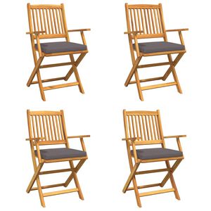 vidaXL Klappstuhl 4 stk. Braun Massivholz Akazie
