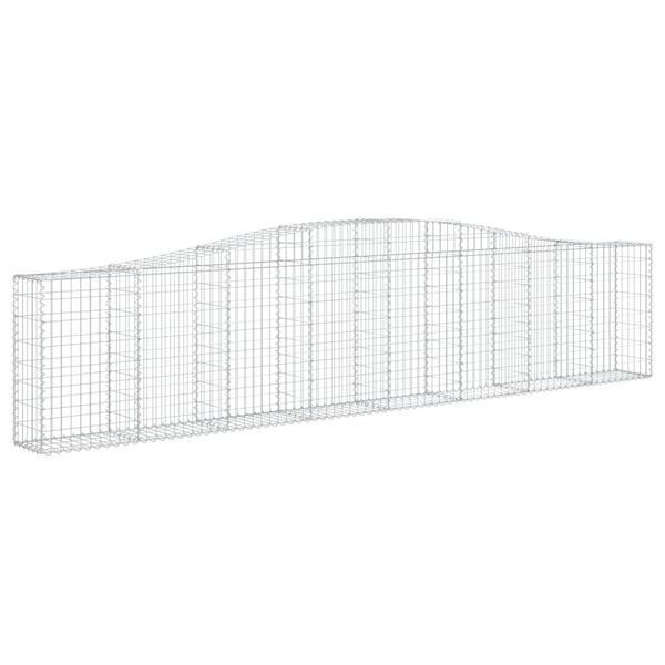 vidaXL Gabionen mit Hochbogen 20 Stk. 400x30x80/100cm Verzinktes Eisen