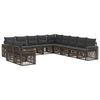 vidaXL Gartensofa-set 11 stk. Grau und Dunkelgrau Poly-Rattan