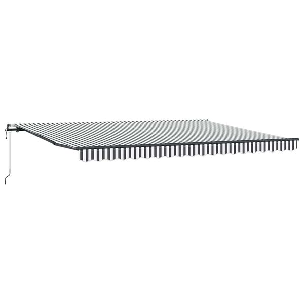 vidaXL Markise Automatisch Anthrazit und Wei&szlig; 450x300 cm