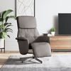 vidaXL Relaxsessel mit Fu&szlig;teil Taupe Stoff