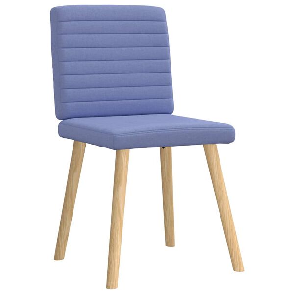 vidaXL Esszimmerst&uuml;hle 4 Stk. Jeansblau Stoff