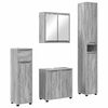 vidaXL Badezimmerm&ouml;bel-Set 4 stk. Graues Sonoma 30,5 x 30 x 195 cm