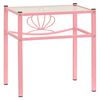 vidaXL Nachttisch Rosa Transparent 42,5x33x44,5 cm Metall und Glas