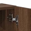vidaXL Badezimmerschrank mit Rollenhalter Braun Eichen-Optik