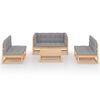 vidaXL 7-tlg. Garten-Lounge-Set mit Kissen Kiefer Massivholz