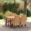 vidaXL Esszimmerst&uuml;hle 4 Stk. Braun Natur Rattan