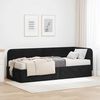 vidaXL Eckbettgestell mit Matratze Schwarz 80 x 200 cm Samt