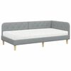 vidaXL Eckbettgestell Hellgrau 100 x 200 cm Stoff