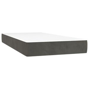 vidaXL Taschenfederkernmatratze Mittel Dunkelgrau 90x200x20 cm Samt