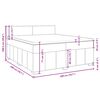 vidaXL Boxspringbett mit Matratze Hellgrau 200x200 cm Stoff