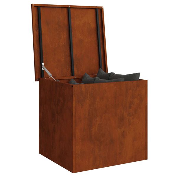 vidaXL Au&szlig;enlagerbox Rostig 55 x 50,5 x 50 cm Stahl