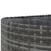 vidaXL 10-tlg. Garten-Sofagarnitur mit Kissen Grau Poly Rattan
