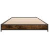 vidaXL Bettgestell R&auml;uchereiche 75x190 cm Holzwerkstoff und Metall