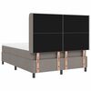 vidaXL Boxspringbett mit Matratze Taupe 140 x 190 cm Stoff