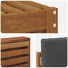 vidaXL Ecksofa Set 7 pcs Natur und Anthrazit Massivholz Akazie