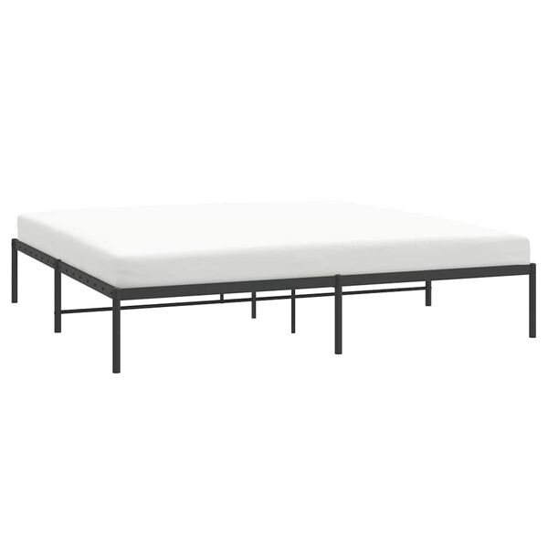 vidaXL Bettgestell Metall Schwarz 180x200 cm