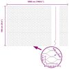 vidaXL Zaun mit Pfosten Silber 1 x 50 m Stahl
