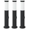 vidaXL Pollerleuchten mit Auslass 3er 50 cm Edelstahl IP44