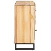 vidaXL Sideboard mit Speicher Braun 80 x 33 x 75 cm Massivholz Mango
