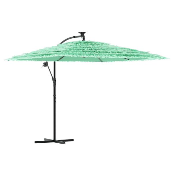 vidaXL Sonnenschirm mit Stahlmast Gr&uuml;n 269x269x235 cm