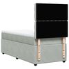 vidaXL Boxspringbett mit Matratze Hellgrau 90x200 cm Samt