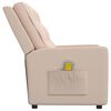 vidaXL 2-Sitzer Massagesessel Creme Stoff