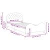 vidaXL Kinderbettgestell mit Kopfteil Schwarz 80 x 200 cm Samt
