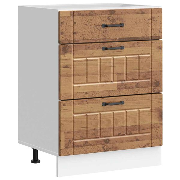 vidaXL K&uuml;chen-Unterschrank Lucca Altholz-Optik Holzwerkstoff