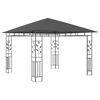 vidaXL Pavillon mit Moskitonetz & LED-Lichterkette 3x3x2,73m Anthrazit