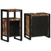 vidaXL Badezimmerm&ouml;bel-Set mit Regal 2 pcs Massives upgecyceltes Holz