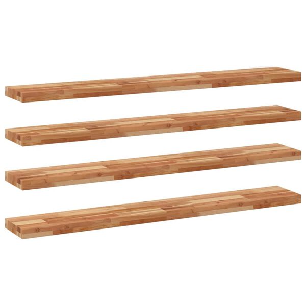 vidaXL Schweberegale 4 Stk. 120x20x4 cm Massivholz Akazie &Ouml;lbehandelt
