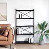 vidaXL B&uuml;cherregal Schwarz Eichen-Optik 80 x 30 x 155 cm Holzwerkstoff