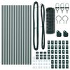 vidaXL Zaun mit Pfosten Gr&uuml;n 0,6 x 25 m Stahl und PVC