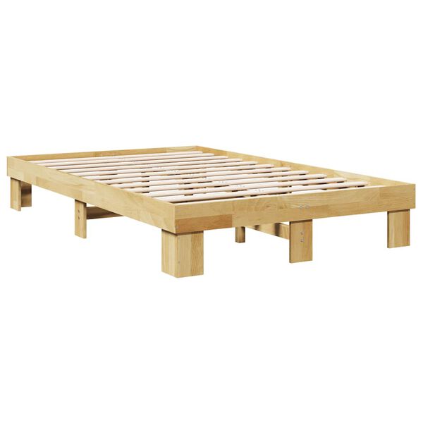 vidaXL Massivholzbett ohne Matratze 120x200 cm Eichenholz